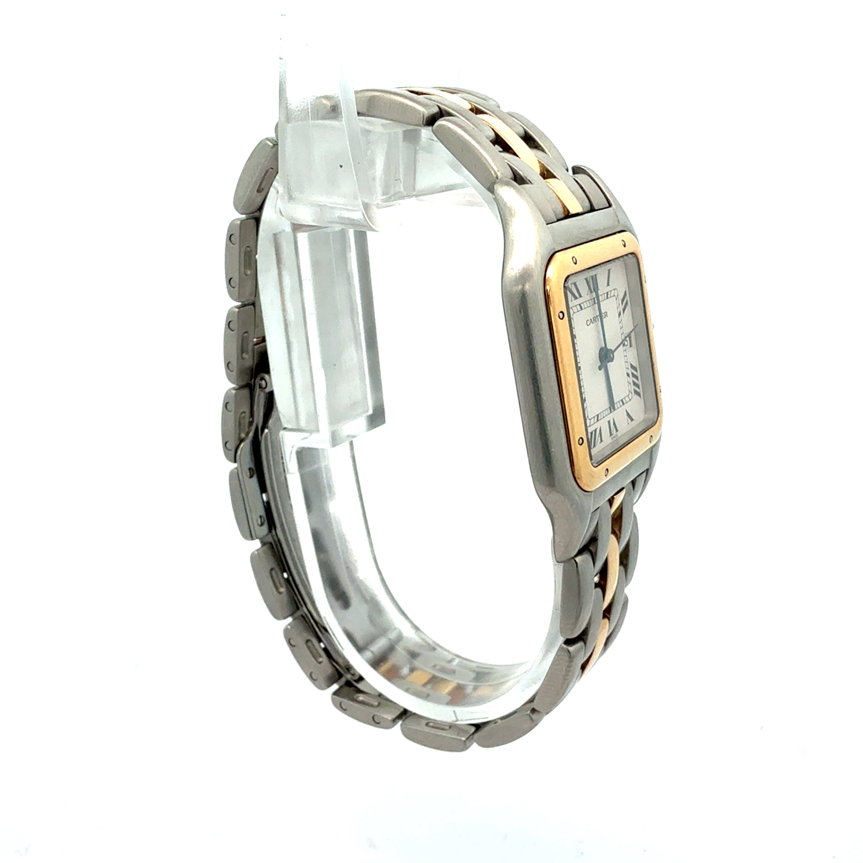 CARTIER STEEL AND YELLOW GOLD PANTHERE JUMBO REFERENCE 183975