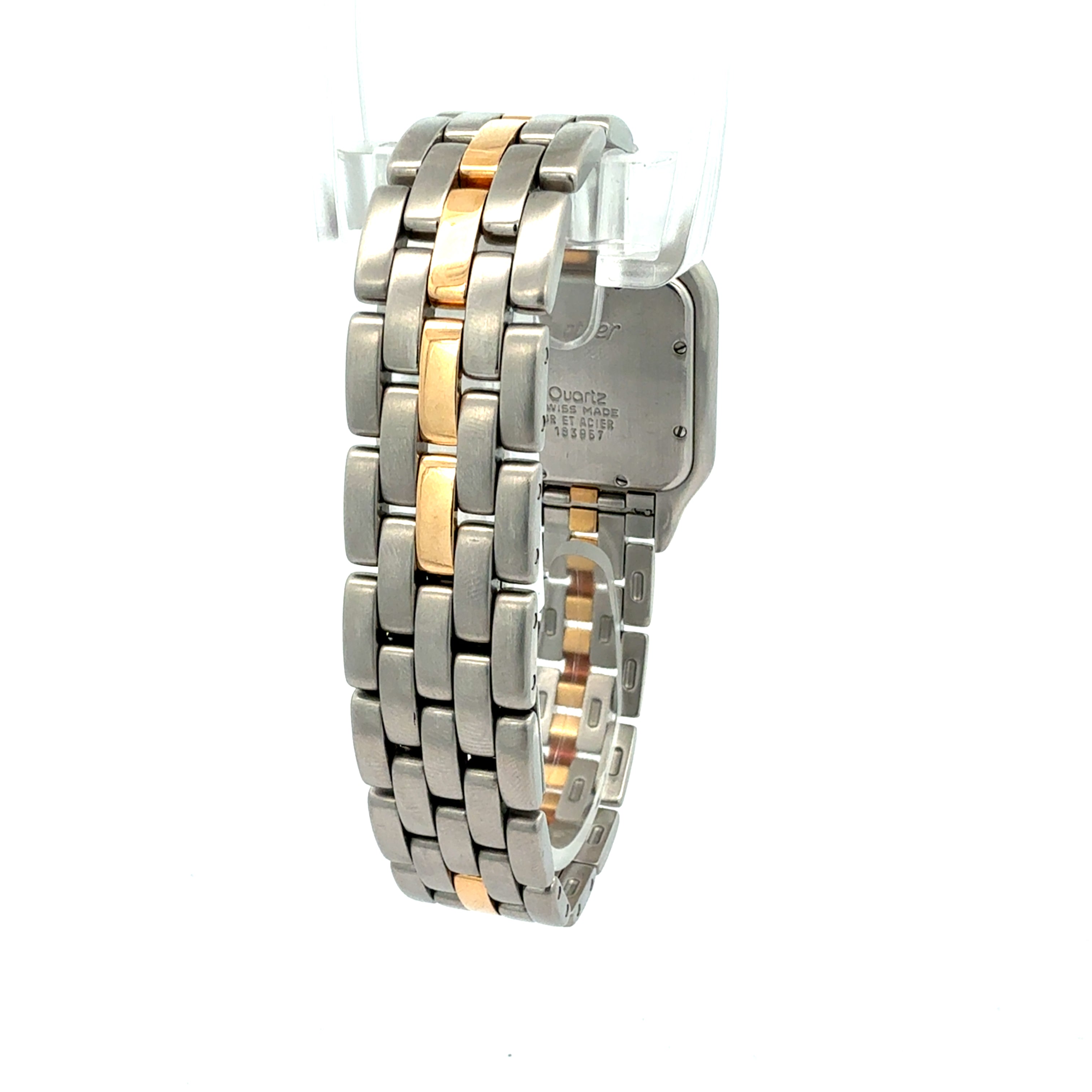 CARTIER STEEL AND YELLOW GOLD PANTHERE JUMBO REFERENCE 183975