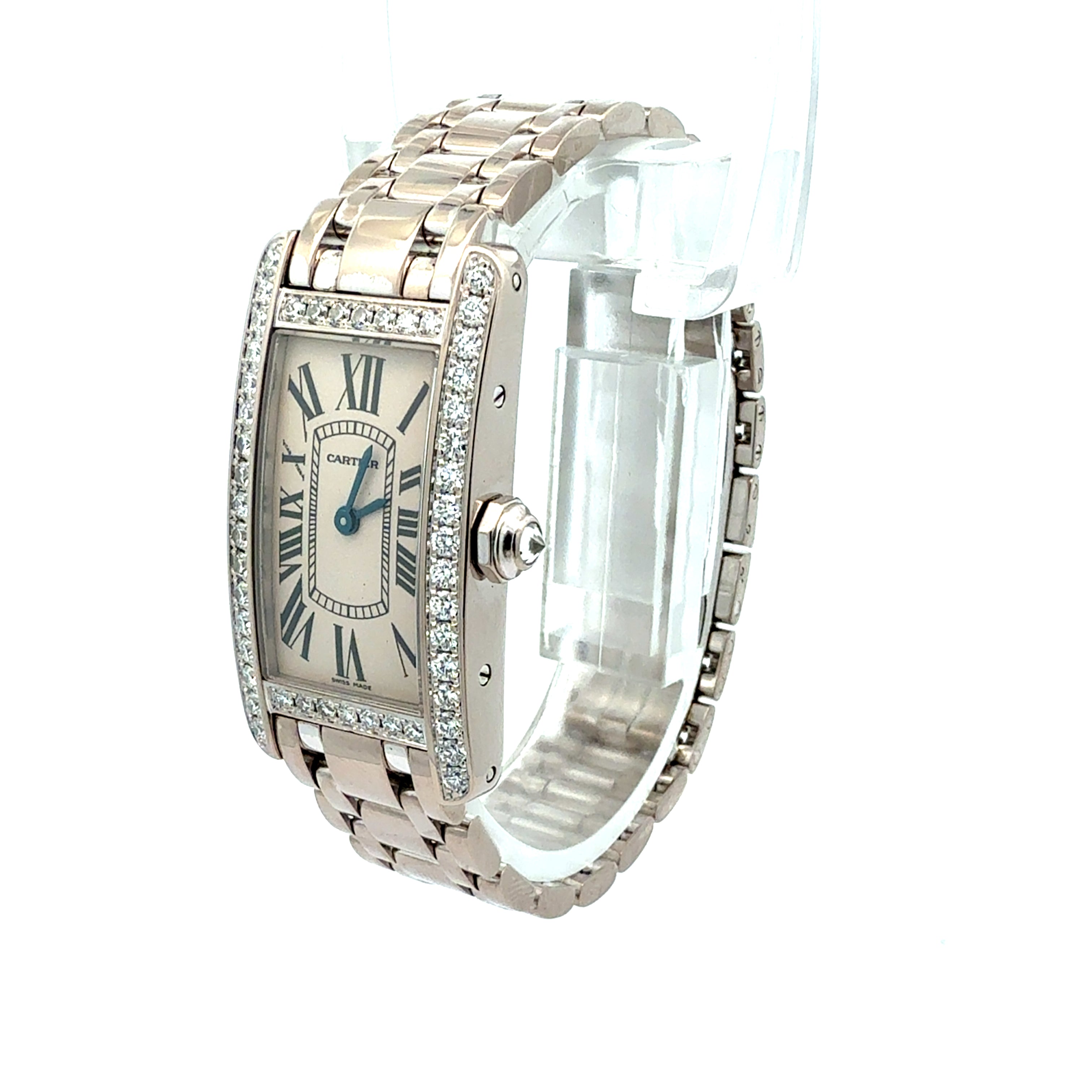 Cartier 18ct White Gold Tank Americaine refernce WB701851/2489