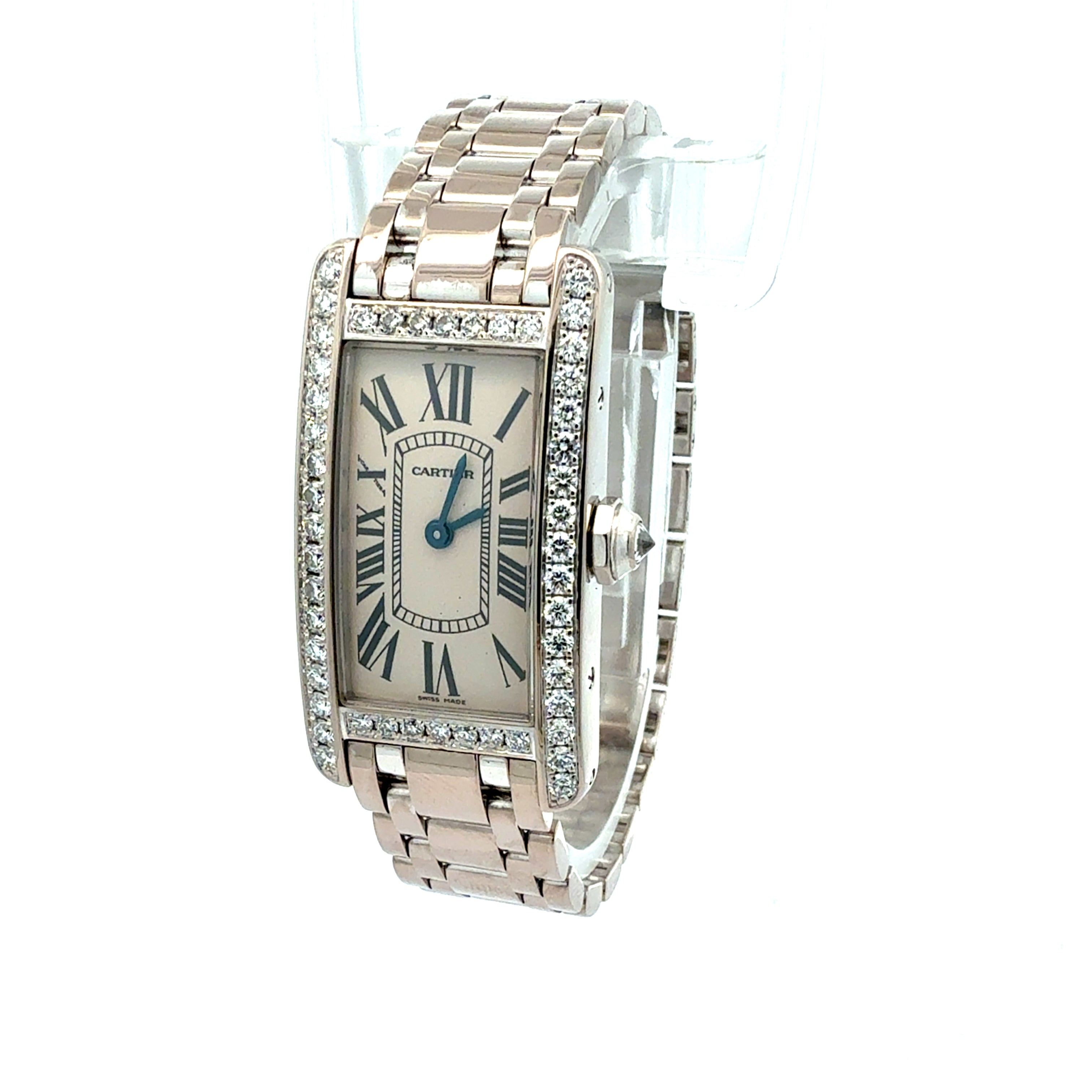 Cartier 18ct White Gold Tank Americaine refernce WB701851/2489