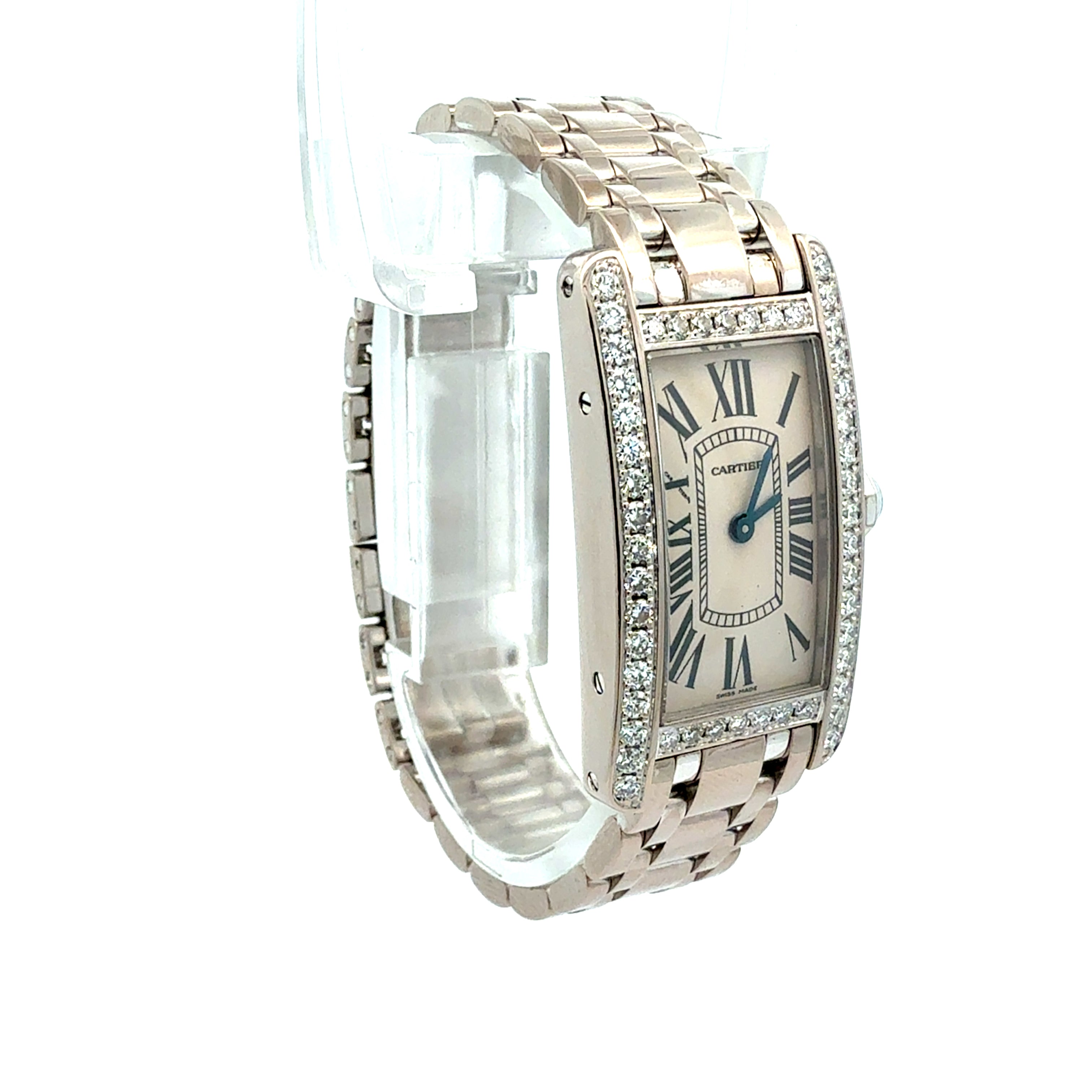 Cartier 18ct White Gold Tank Americaine refernce WB701851/2489