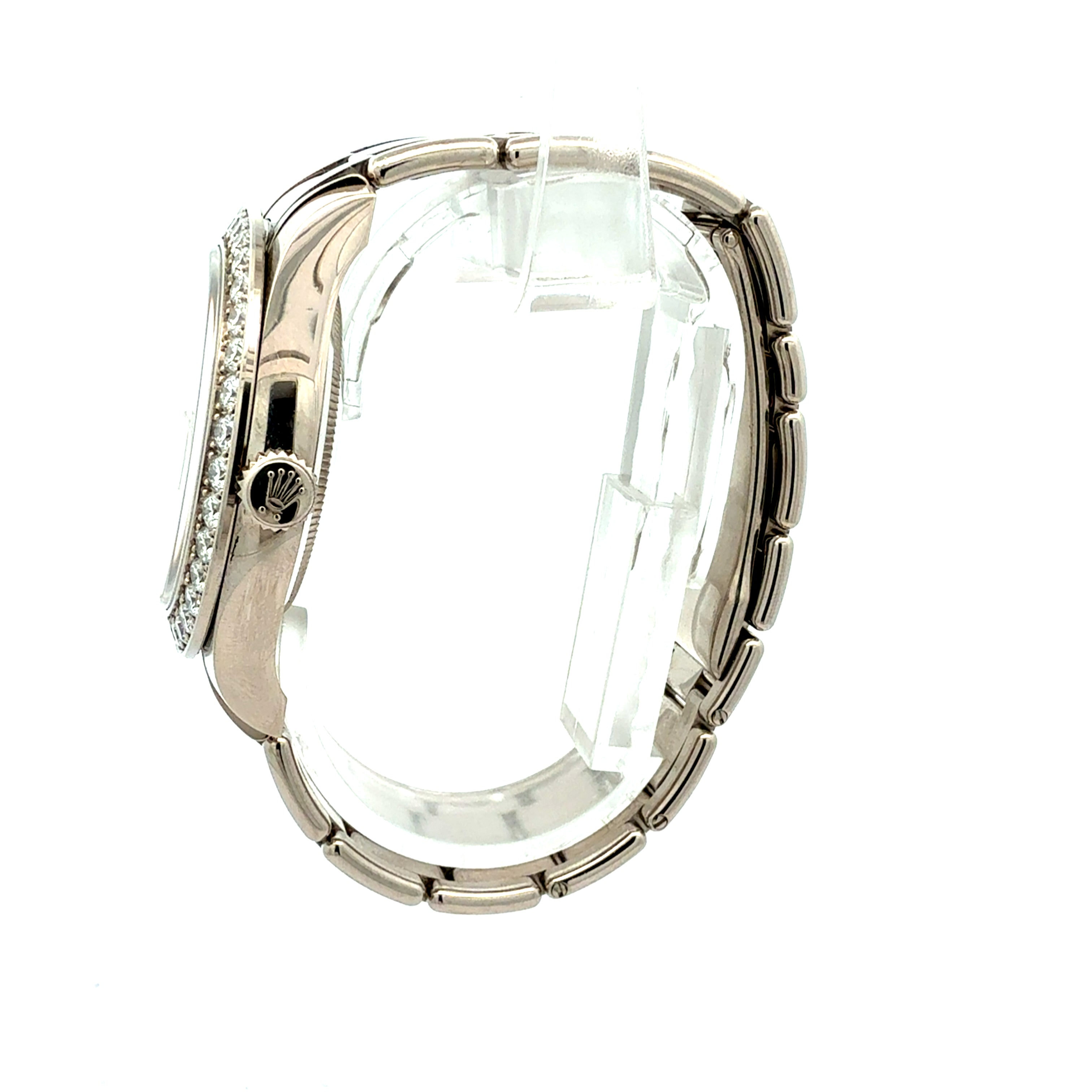 Rolex 18ct White Gold Pearlmaster reference 8629 Factory Mop dial and Diamond Bezel