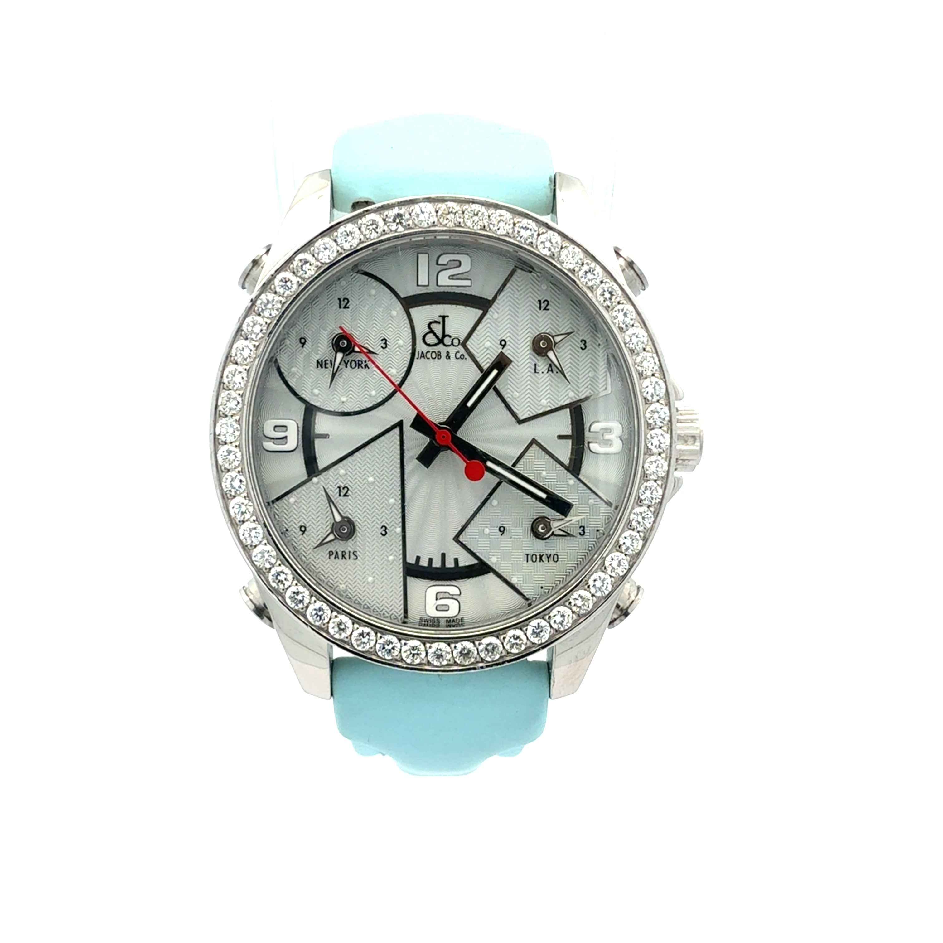 Jacob & Co Five Time Zone Watch Diamond Bezel
