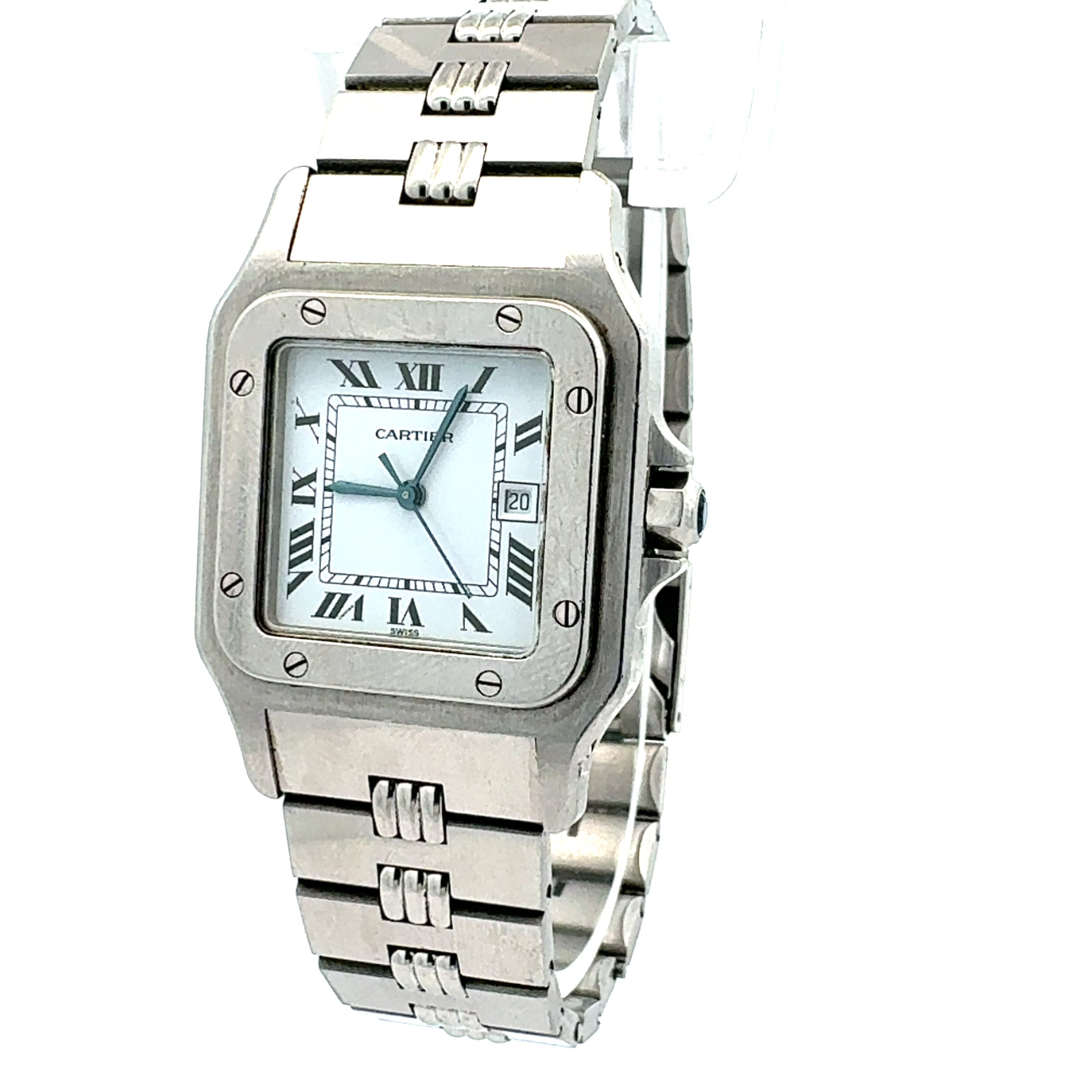 Cartier Sanots Carree reference 2960 With Godron Bracelet