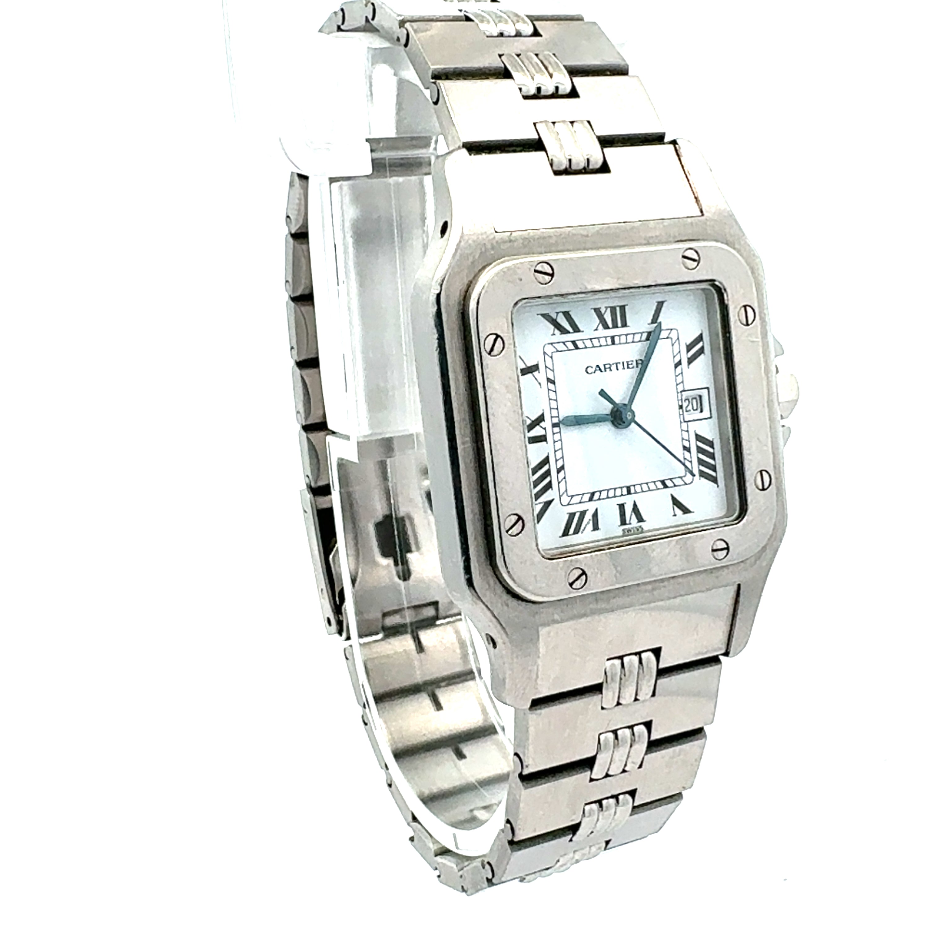 Cartier Sanots Carree reference 2960 With Godron Bracelet