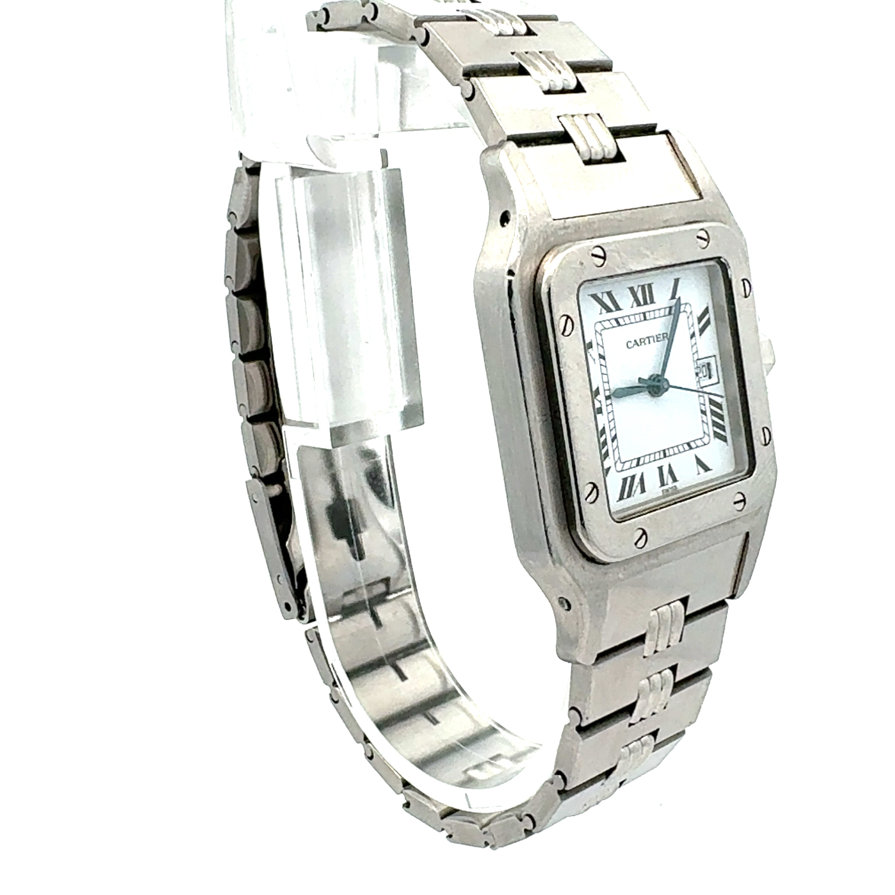 Cartier Sanots Carree reference 2960 With Godron Bracelet