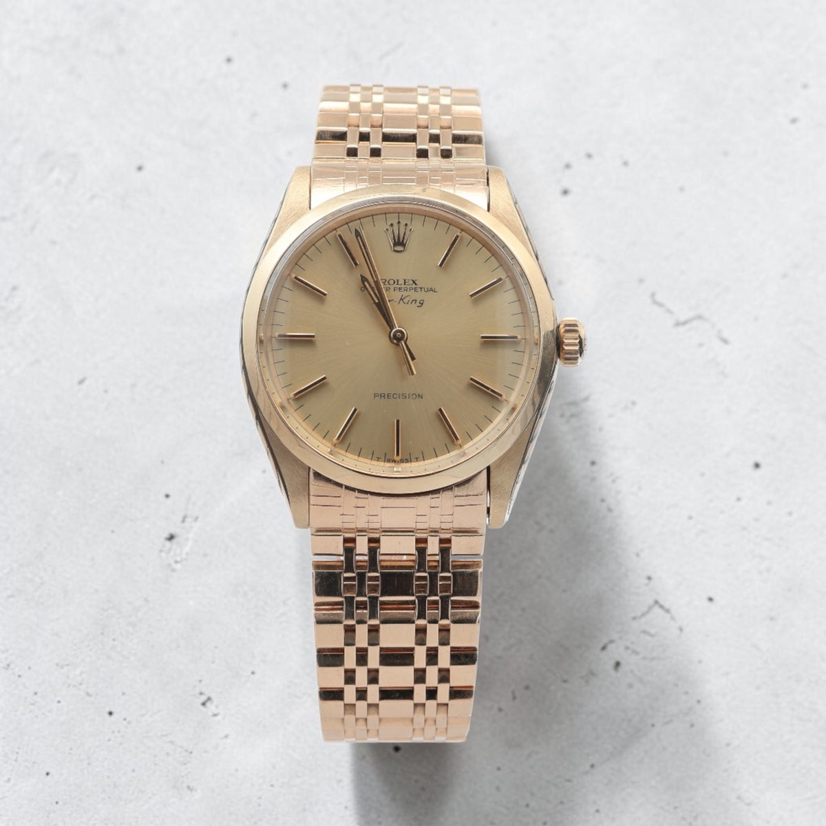 Rolex 14ct Gold Airking reference 5500
