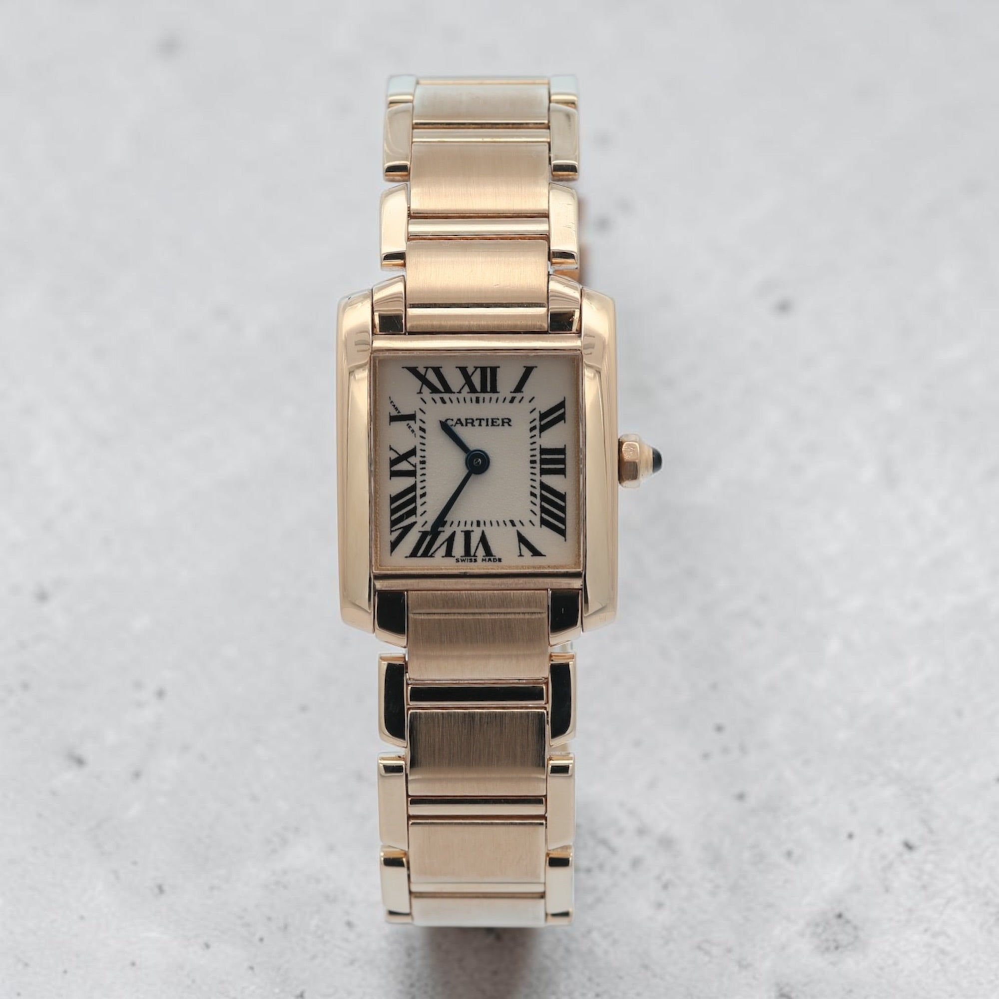 Cartier 18ct Gold Tank Francasie refernce 2385